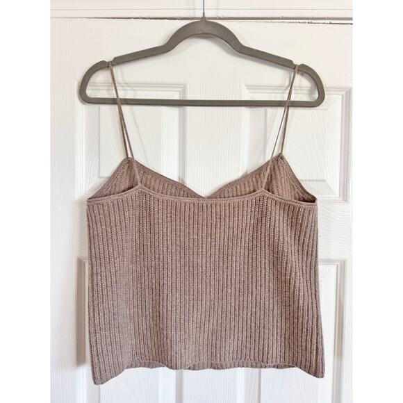 THEORY Formina Spaghetti-strap Cashmere Top In Barley Medium M - Picture 5 of 6